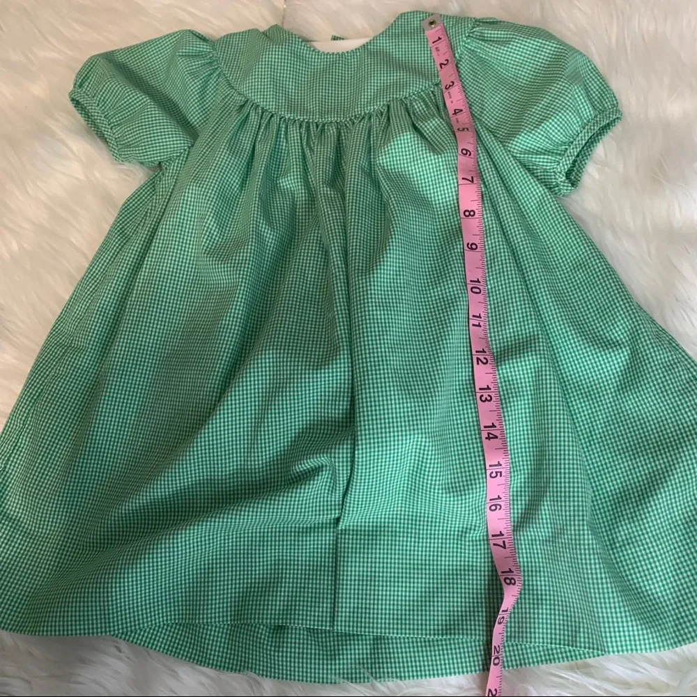 Petit Ami dress - 24 mo - green/white  checkered